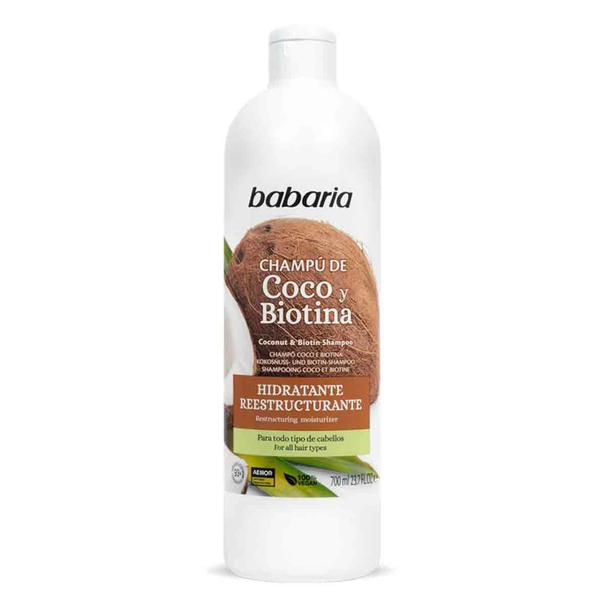 تصویر محصول شامپو آبرسان باباریا مدل نارگیل حاوی بیوتین 700 میل | Babaria Coconut - نمای 2