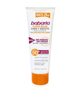 کرم ضد آفتاب بی رنگ باباریا با SPF50 حجم 75 میلی لیتر